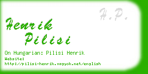 henrik pilisi business card